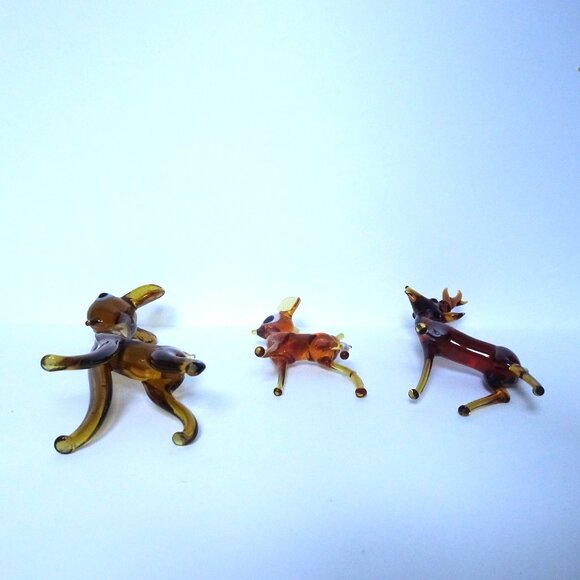 Vintage Glass Deer Figurines - Picture 4 of 6